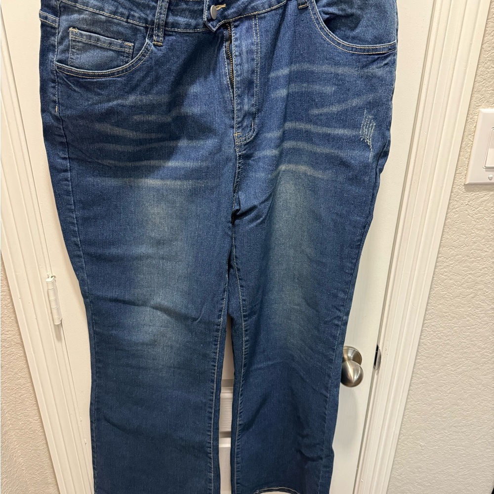 SHEIN womens Relaxed Fit Denim Jeans - Indigo